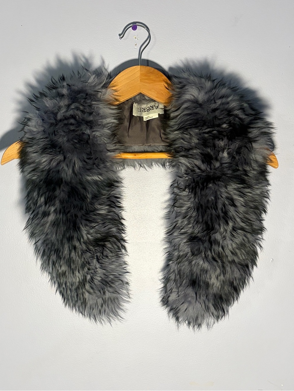 Women’s Grey Faux Fur Collar Scarf - Arbre